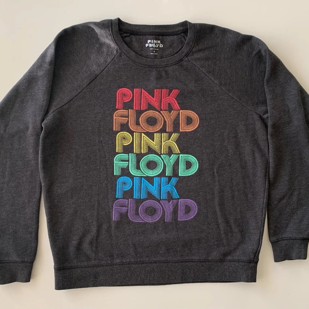 Lucky Brand Pink Floyd Dark Heather Grey Crewneck Sweatshirt Size M - Picture 4 of 13